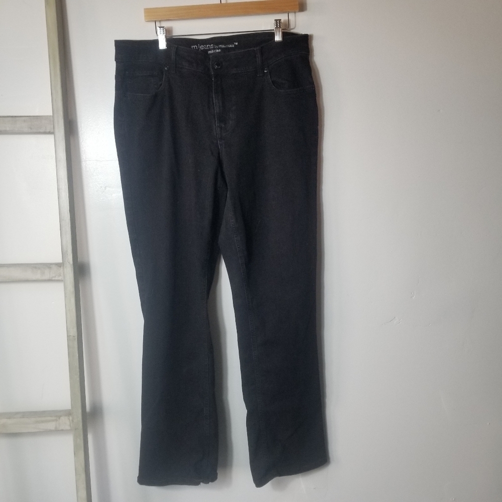 M JEANS BY MAURICES WOMEN'S MID RISE BLACK JEANS SIZE 16W LONG